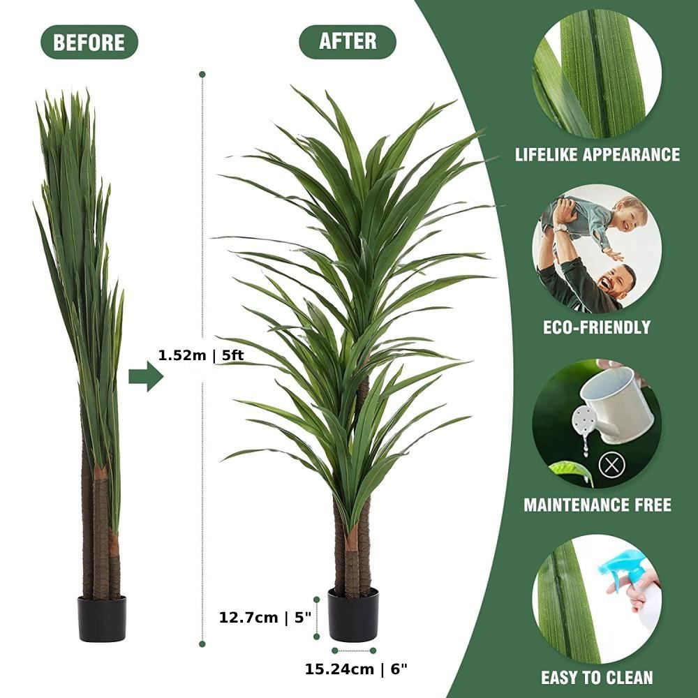 Artificial Dracaena Indoor Plant: image 7