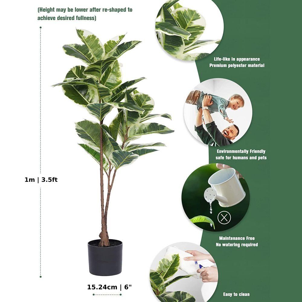 Artificial Rubber Tree Plant: image 8