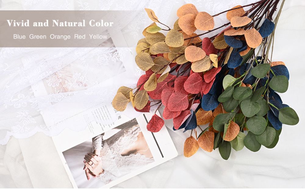 Artificial Eucalyptus Leaves | Orange: image 10