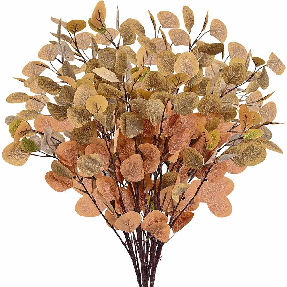 Artificial Eucalyptus Leaves | Orange: image 1